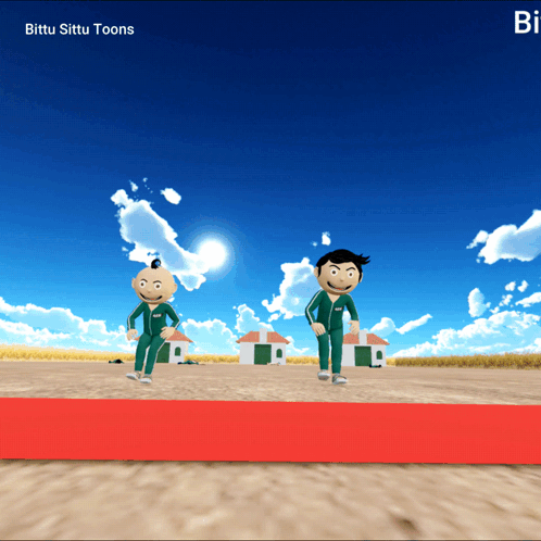 Two Cartoon Characters Standing Next To Each Other With The Word Bi On The Bottom Right GIF