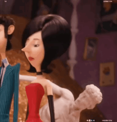 Two Cartoon Characters Standing Together