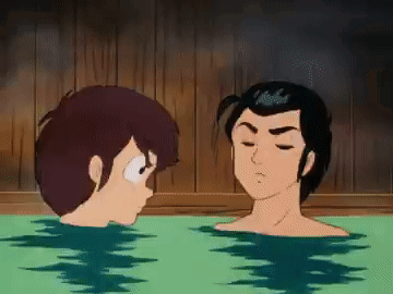 Two Cartoon Characters Taking a Bath