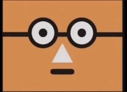 Two Cartoon Characters With Glasses