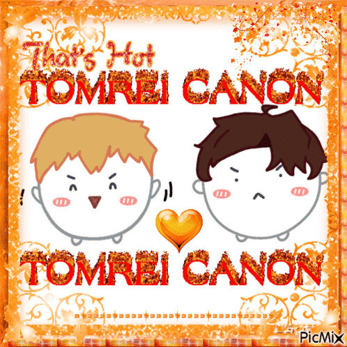 Two Cartoon Characters With Hot Tomrei Canon GIF