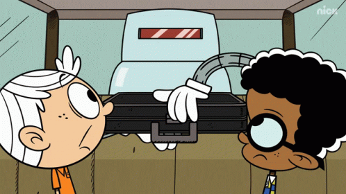 Two Cartoon Characters with Nick Logo