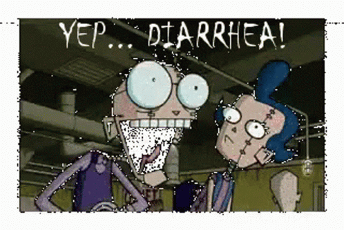 Two Cartoon Characters Yep Diarrhea