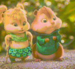 Two Cartoon Chipmunks Side By Side GIF