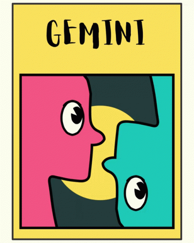 Two Cartoon Faces with Gemini