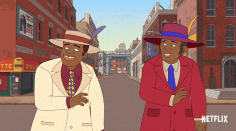 Two Cartoon Pimp Guys GIF