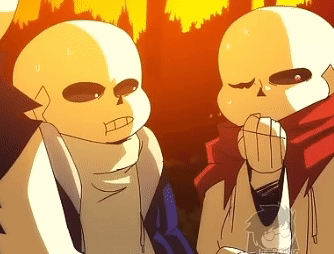 Two Cartoon Skeletons Are Standing Next To Each Other And Talking . GIF