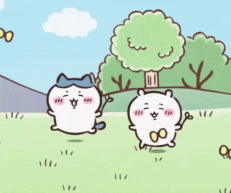 Two Cats Dancing In Field GIF