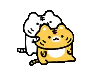 Two Cats Hugging
