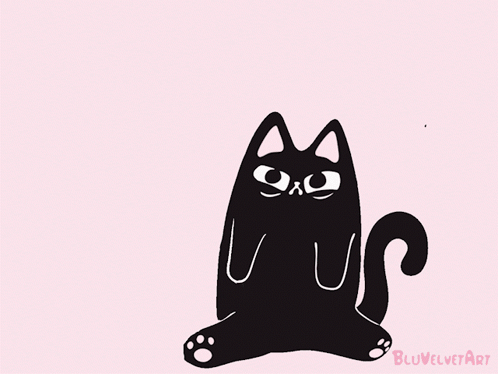 Two Cats Hugging Bluvelvetart GIF