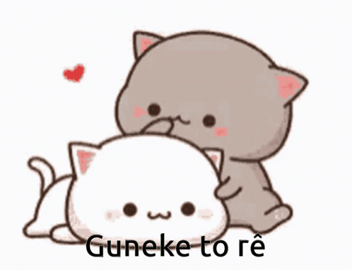 Two Cats Hugging Guneke To Re GIF