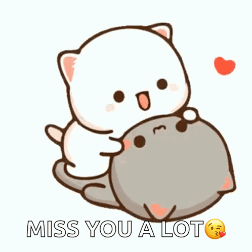 Two Cats Hugging Miss You A Lot