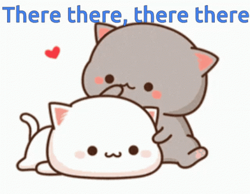 Two Cats Hugging With There There There