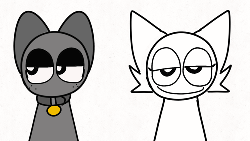 Two Cats, One With Yellow Collar GIF