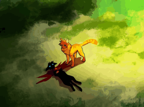 Two Cats Standing Together