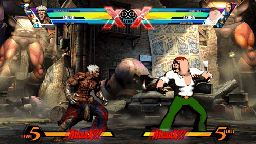 Two Characters Fighting Level 5