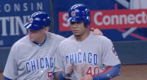 Two Chicago Cubs Players Shaking Hands GIF