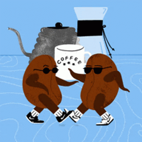 Two Coffee Beans Dancing