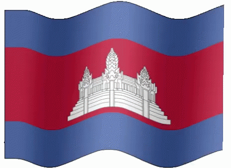 Two Color Cambodia Flag GIF