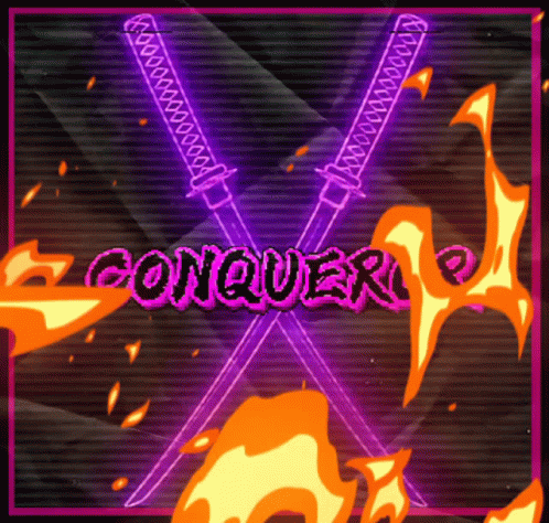 Two Crossed Swords With Conqueror