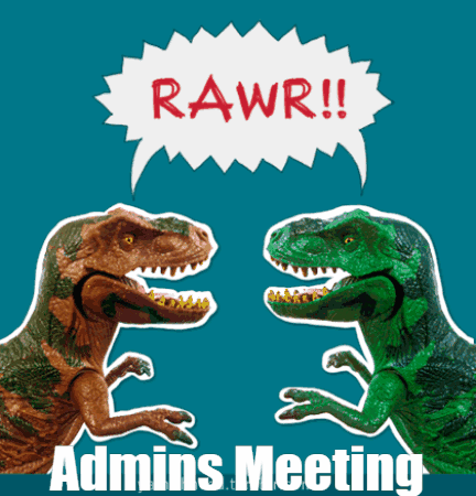 Two Dinosaurs Saying Rawr