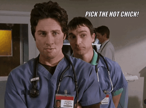Two Doctors Next To Pick The Hot Chick GIF