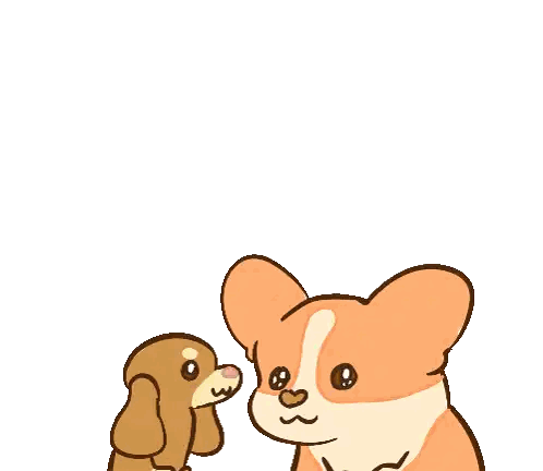 Two Dogs Giving High Fives