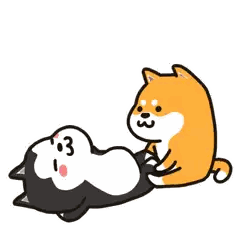 Two Dogs Kissing With Hearts
