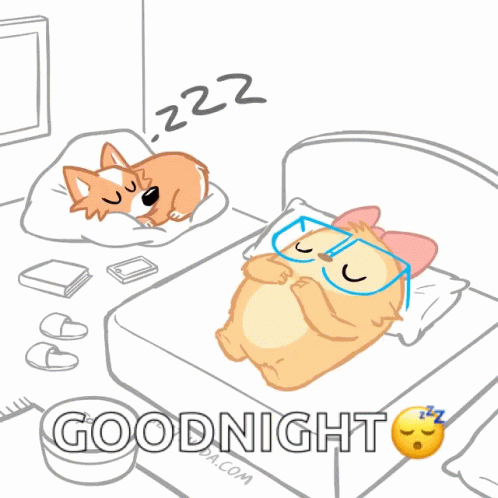 Two Dogs Sleeping Snore Goodnight