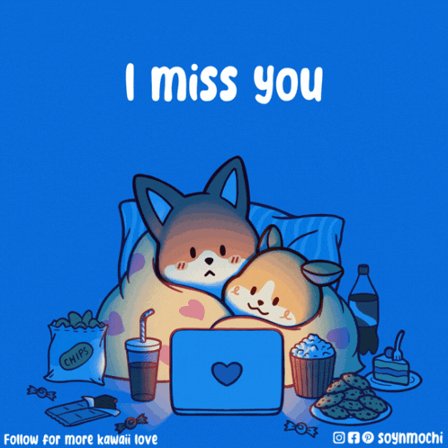 Two Dogs Watching Movie I Miss You