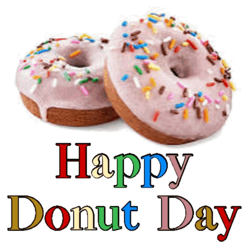 Two Donuts With Sprinkles Happy Donut Day