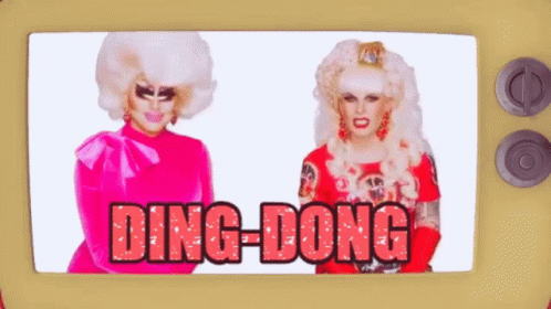 Two Drag Queens Ding Dong GIF