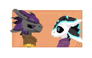 Two Dragons Looking at Each Other