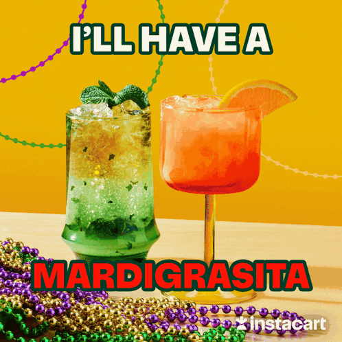 Two Drinks With Mardi Grasita GIF