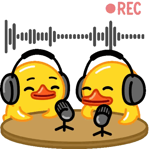 Two Ducks Wearing Headphones