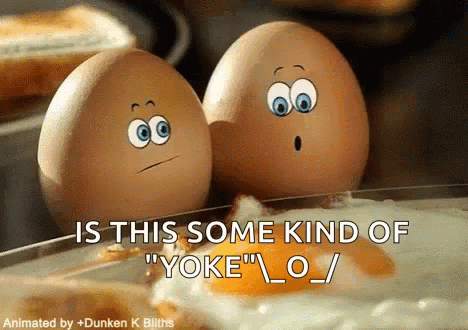 Two Eggs With Faces Saying Good Morning