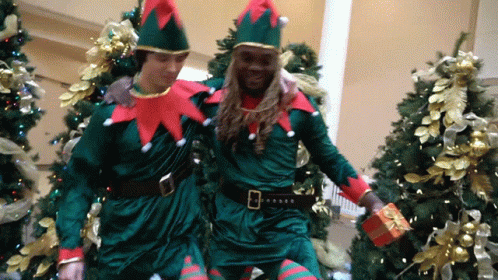 Two Elves Dancing GIF