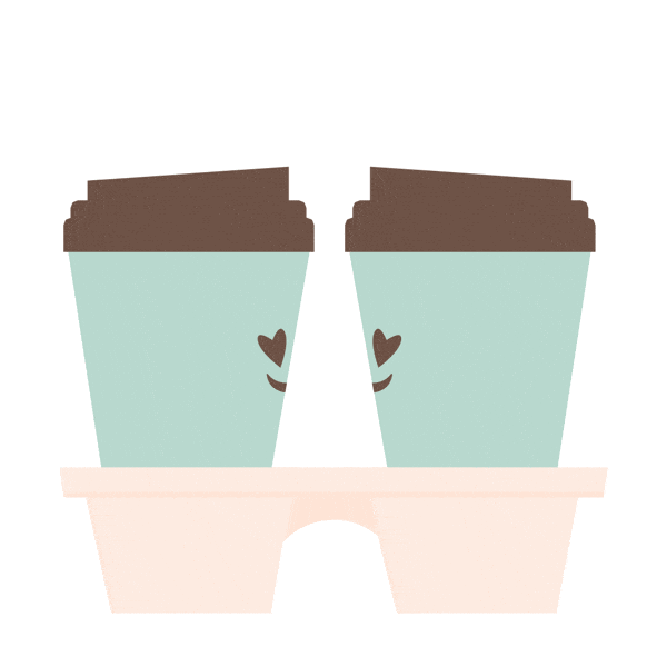 Two Espresso Cup In Love GIF