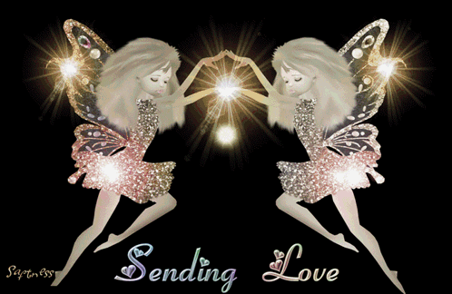 Two Fairy Girls Sending Love