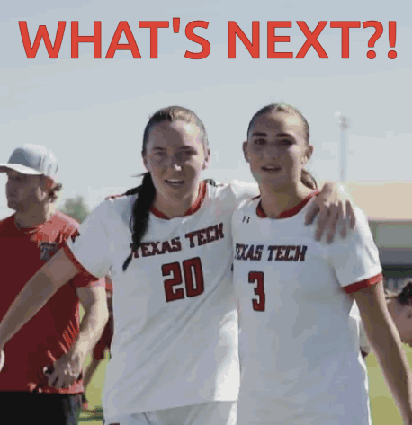 Two Female Texas Tech Soccer Players Posing