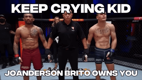 Two Fighters in Cage Keep Crying Kid
