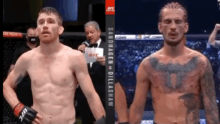 Two Fighters One With Chest Tattoo