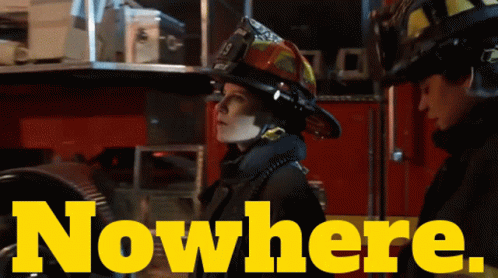Two Firefighters With Nowhere in Yellow