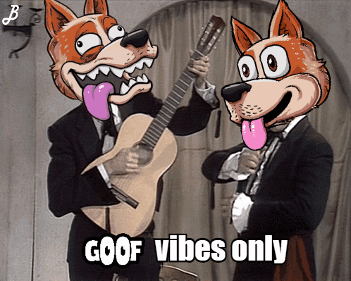 Two Foxes Playing Guitars Goof Vibes Only