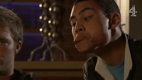 Two Friends Making Fun Face Pulls GIF