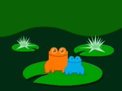 Two Frogs on Lily Pad With Nick Jr Logo