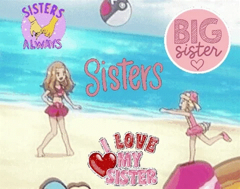 Two Girls Beach Sisters Always Big Sister GIF