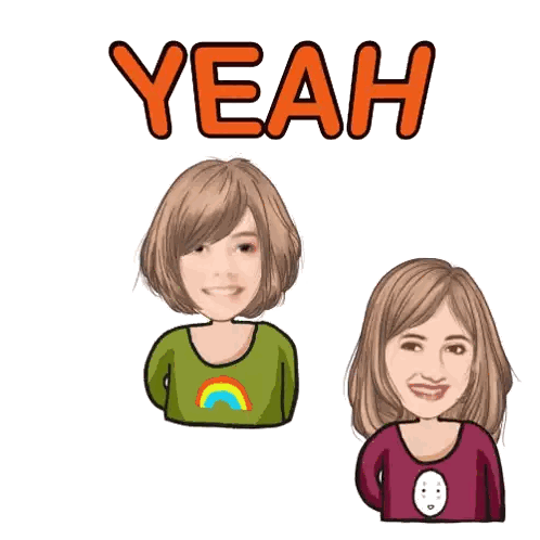 Two Girls Giving Peace Sign Yeah