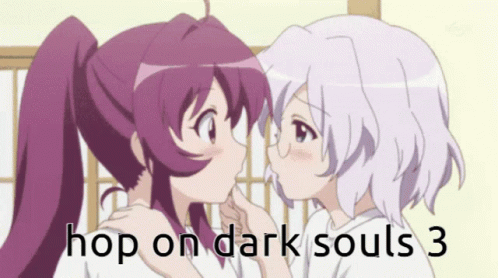 Two Girls Kissing Hop on Dark Souls 3