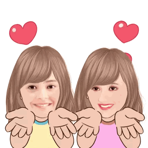 Two Girls Making Heart